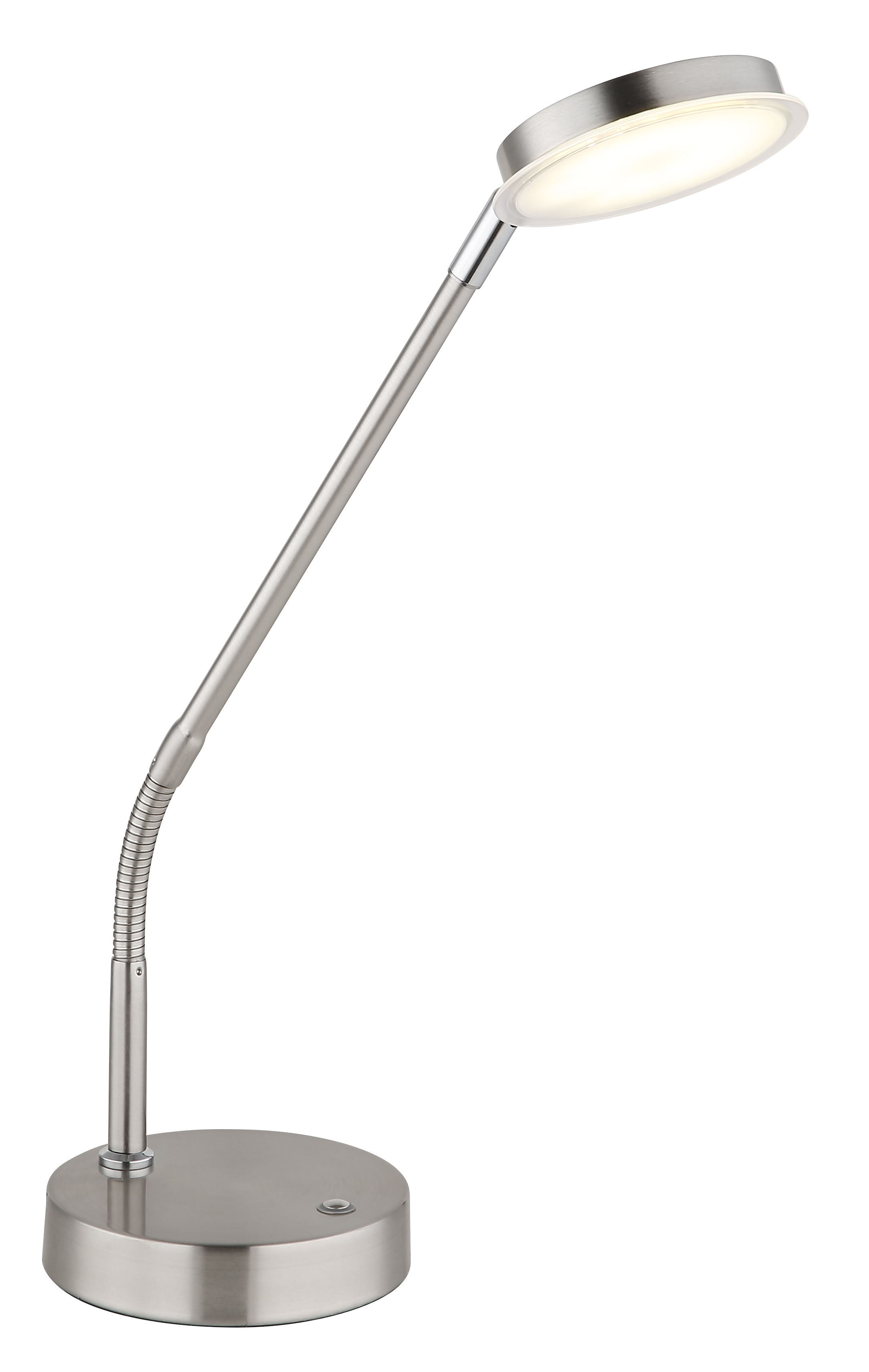 LED-Tischleuchte in Fb. Nickel Matt, Tischlampe, LED-Lampe, Nickelseil, Metallic, Stehlampe