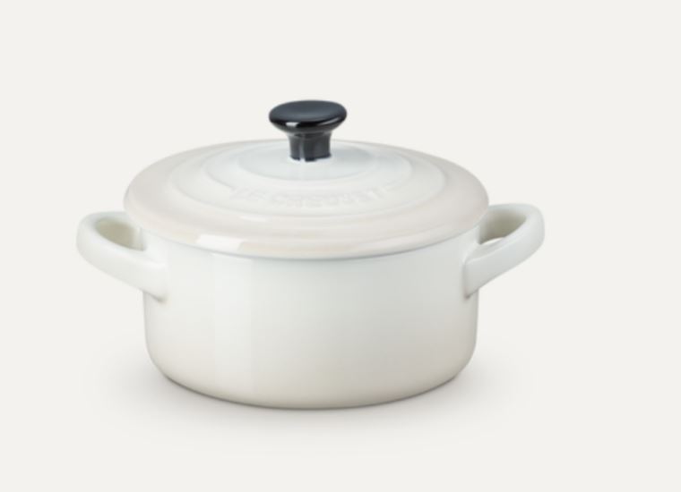 Le Creuset Mini-Cocotte 10cm in Farbe Meringue