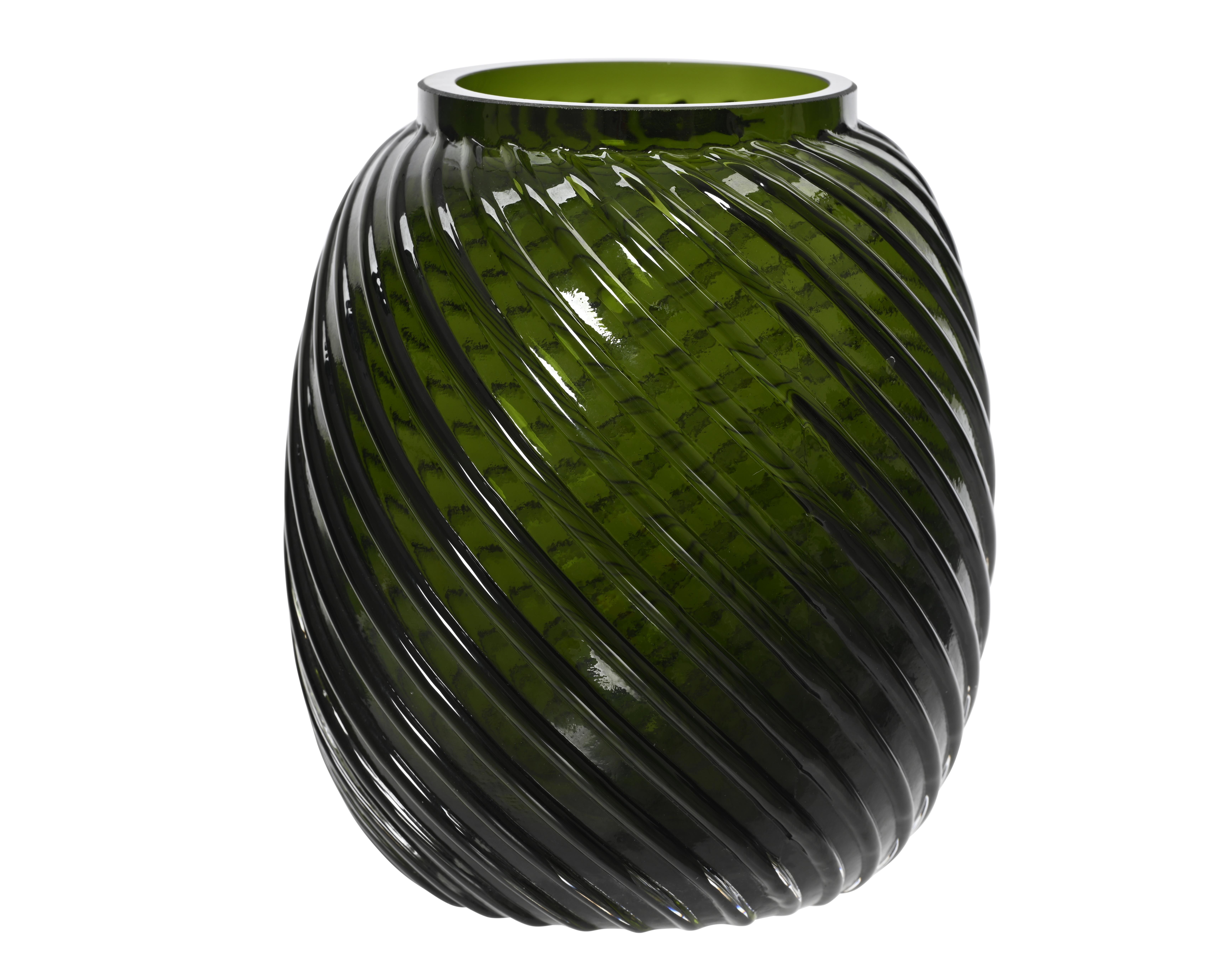 Kaemingk Vase Glas in Farbe Grün