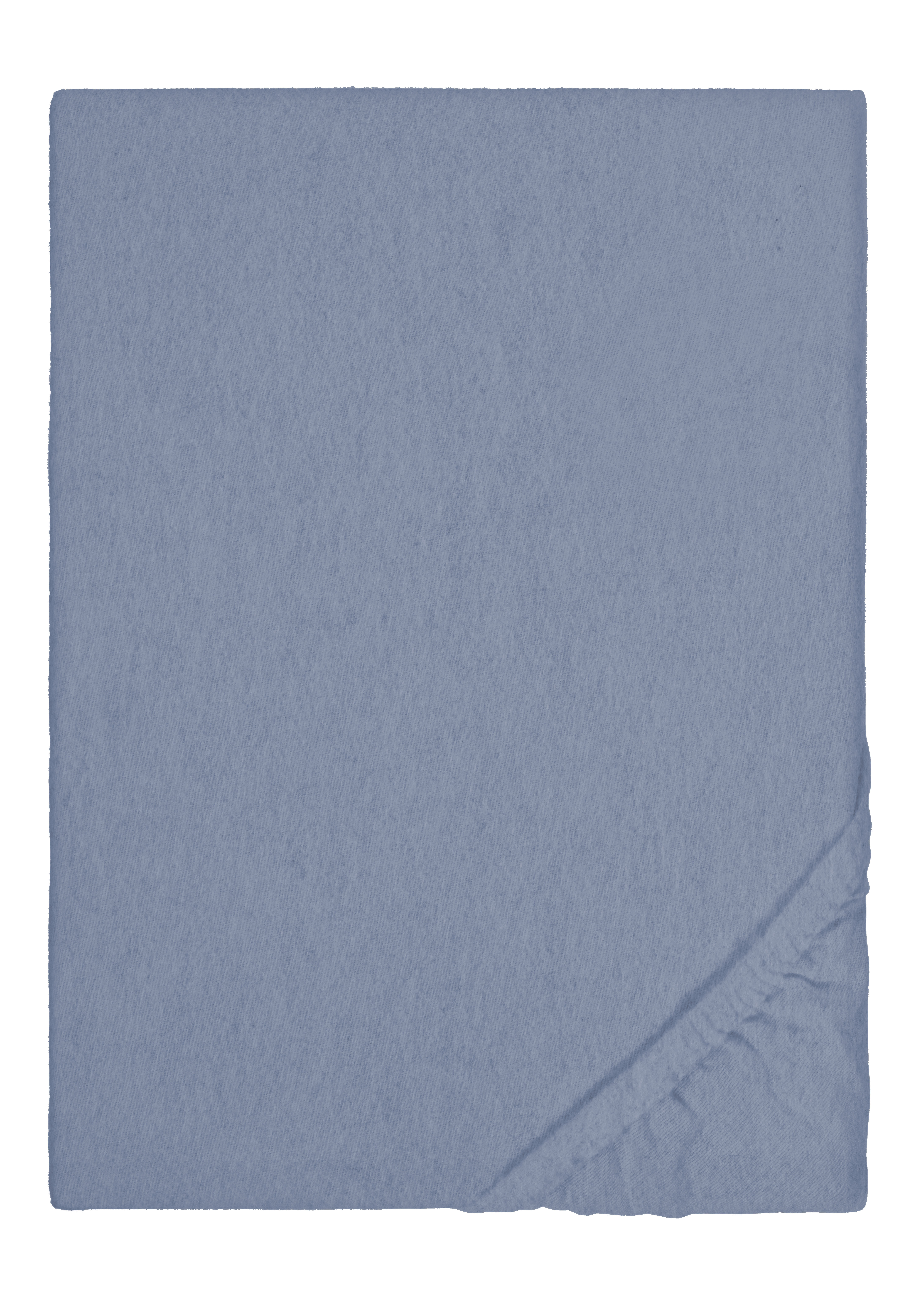 Biberna BIBER-Spannbetttuch ca. 90x200cm in Farbe Blau, Dekoration für Zuhause