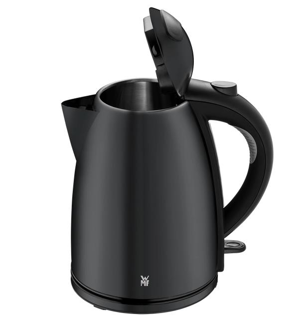 WMF Stelio Wasserkocher 1,7 L, Deep Black, Kessel, Wasserkocher, Elektrisch, Schwarz, Griff