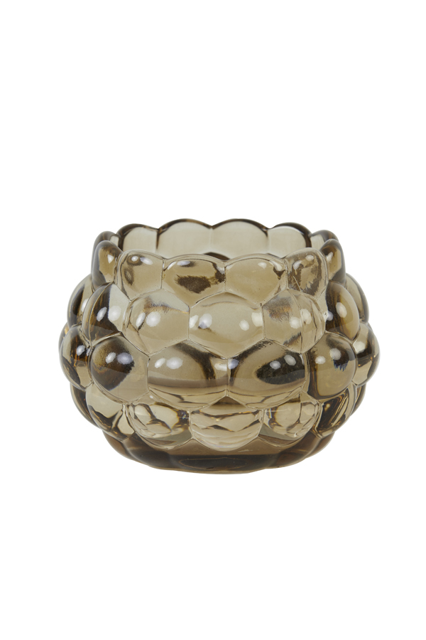 Light & Living Teelicht Havana in Glas taupe