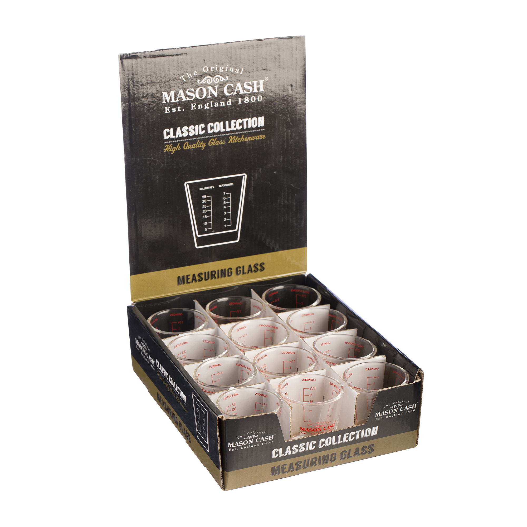 Classic - Mini Messbecher aus Glas, 35 ml