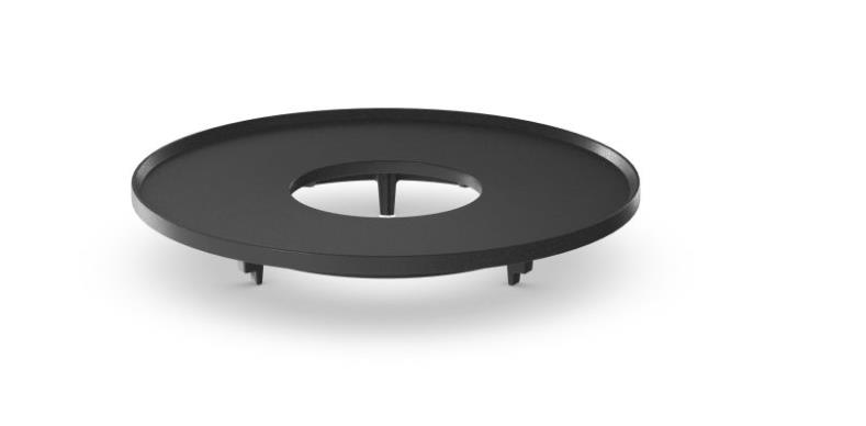 Plancha Ring Moon 55 in Gusseisen emailliert, Lagerung, Rundplatte, Gummi, Schellenring, Unterlegscheibe