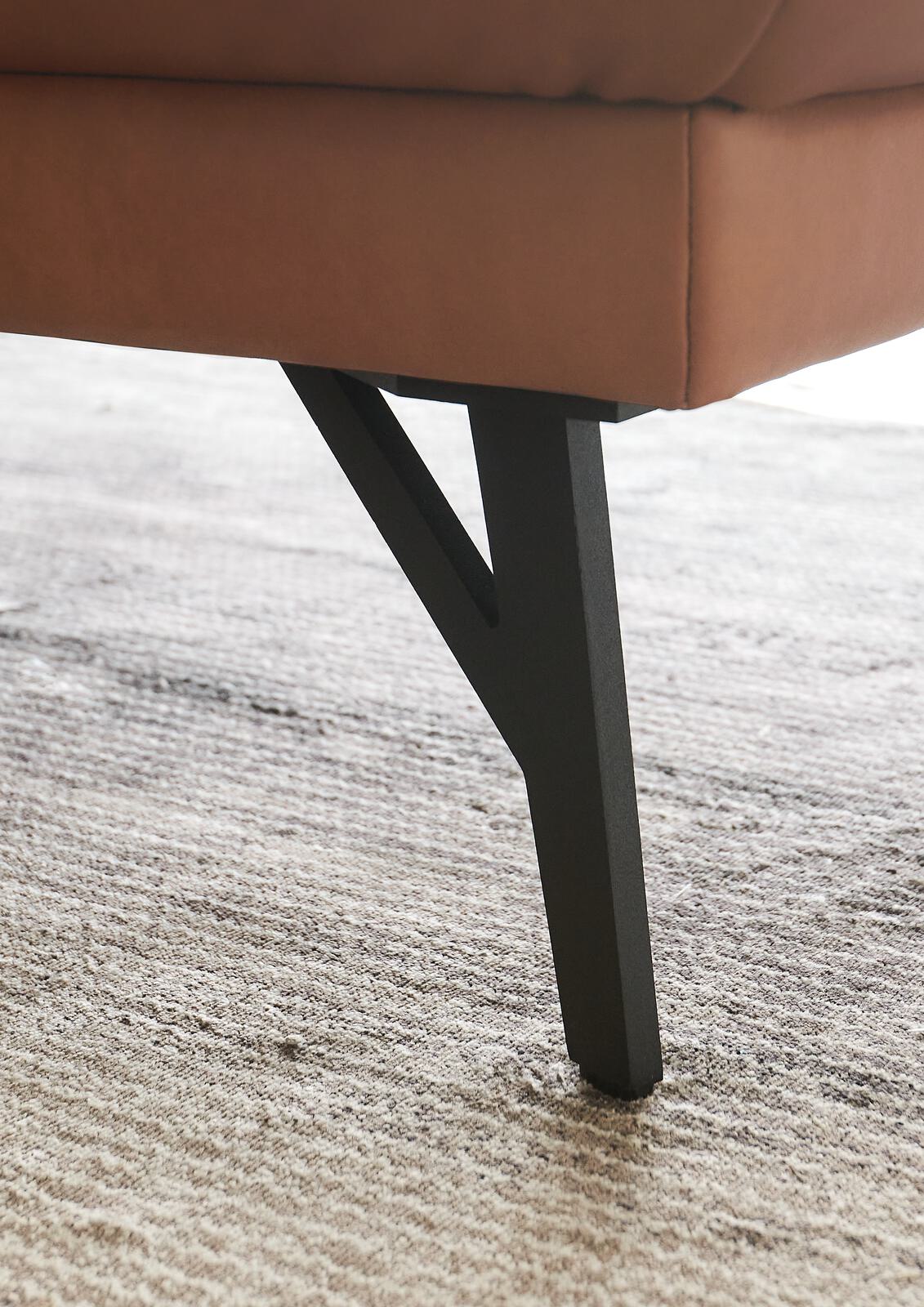 Rundecke PROMOTION (1385) ca.202x103x138cm in Leder 24 LLKont Brandy