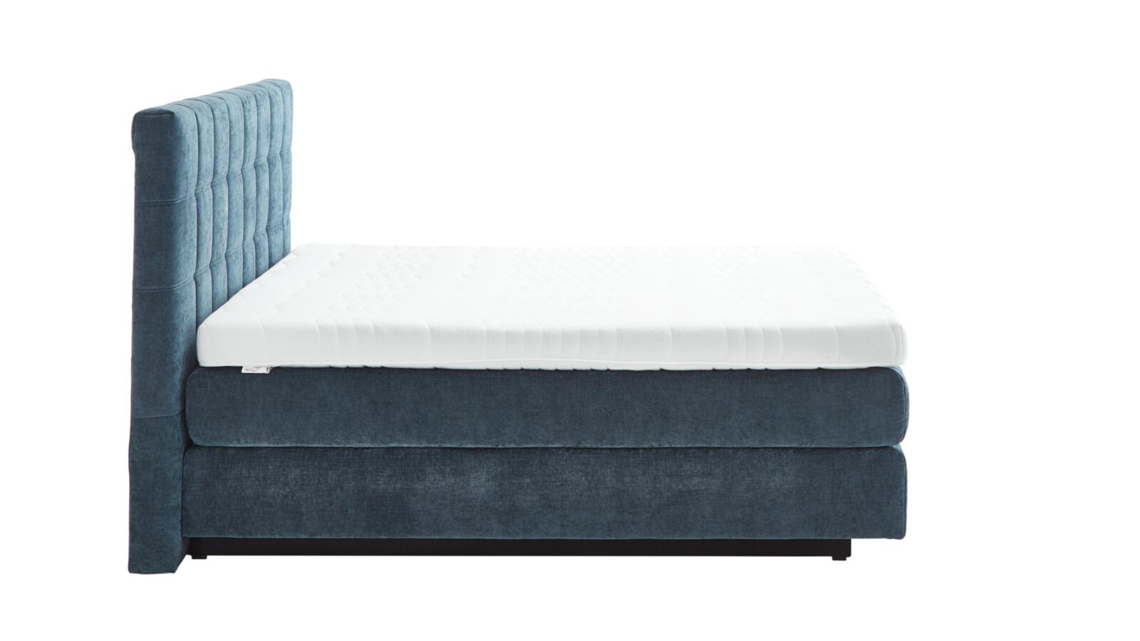 Oschmann Comfortbetten Boxspringbett DREAMPLACE 2.0 BX ca. 180x200cm in Farbe Auri petrol, bettbett, kopfkissen, polsterbett, blau, matratze