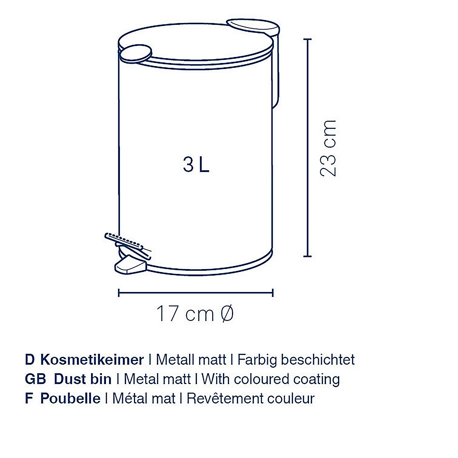 Kela Kosmetikeimer MATS in Farbe rauchblau