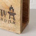 Boltze Serviettenhalter BBQ BBQ in Mango natur