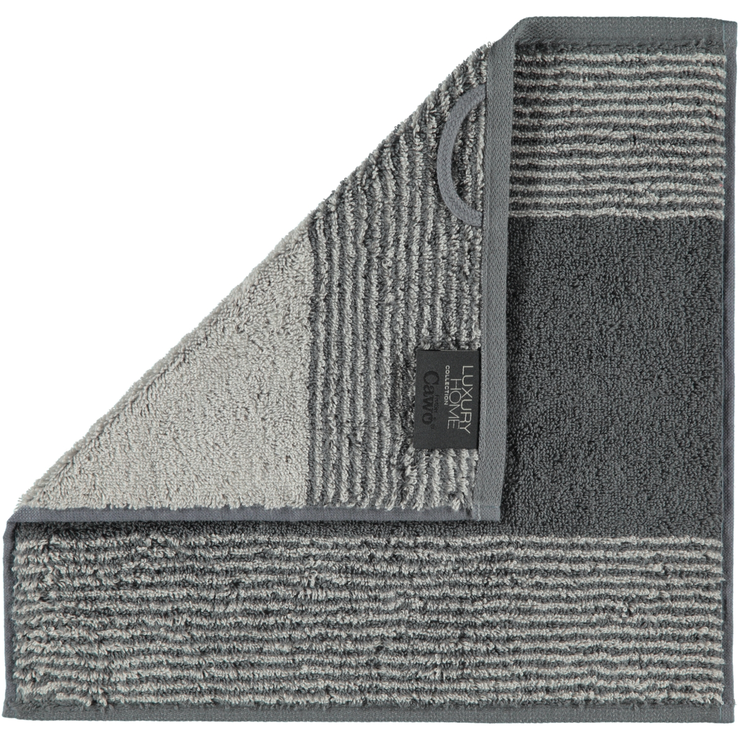Cawö Seiftuch TWO-TONE 30x30cm in Farbe schiefer