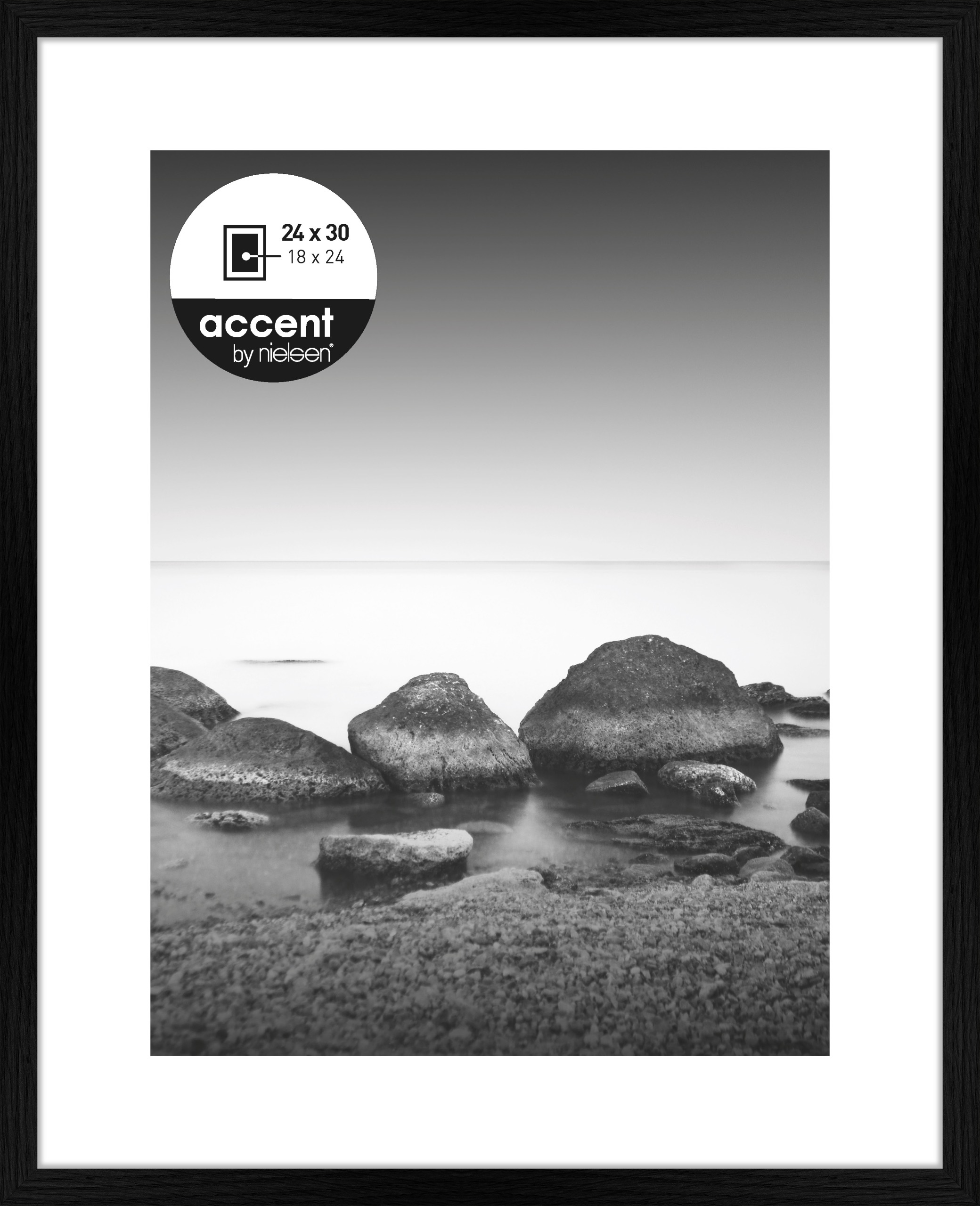 Accent by Nielsen Holz Bilderrahmen Aura ca. 24x30cm in Farbe Black