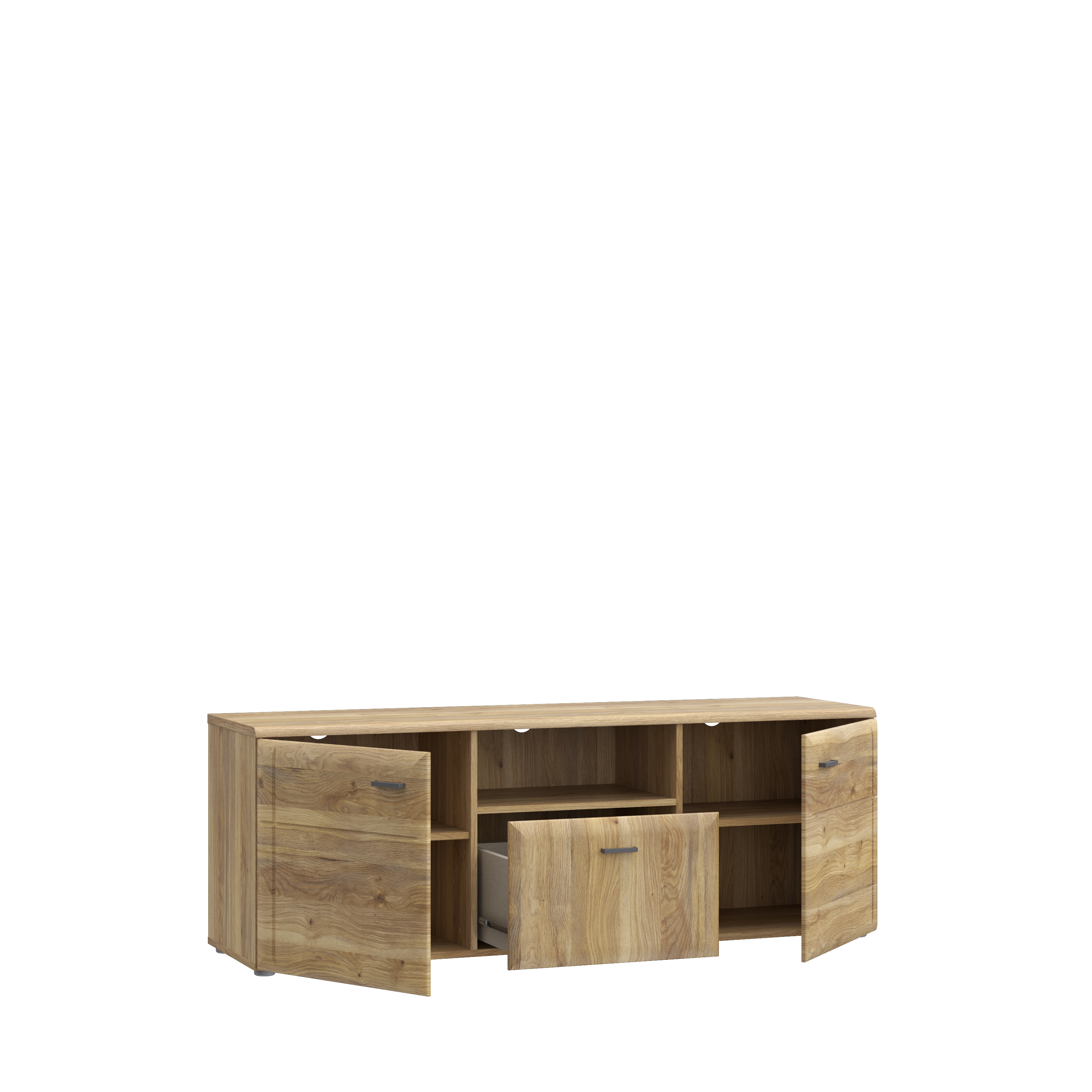 Forte Fabryki Mebli TV-Unterschrank AKINORI ca.B150 H54 T42 cm in D108 Novella Eiche