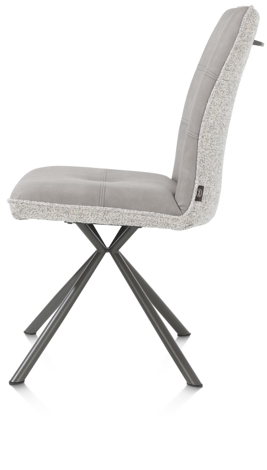 Henders & Hazel Stuhl 4erSet MILVA in Stoff Pala/Luton grau, Kissen, Dekoration für Zuhause, Mobiliar, Stuhl