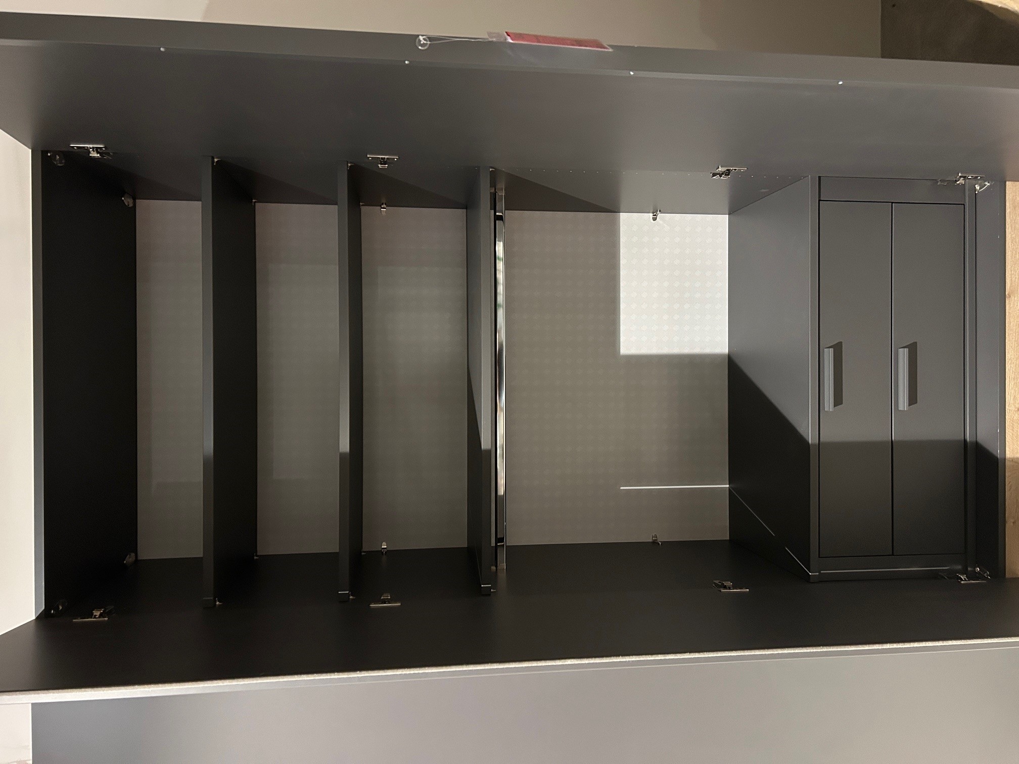 Musterring Kleiderschrank MR 100 ca. B303 H223 T60 cm in **Front schiefergrau