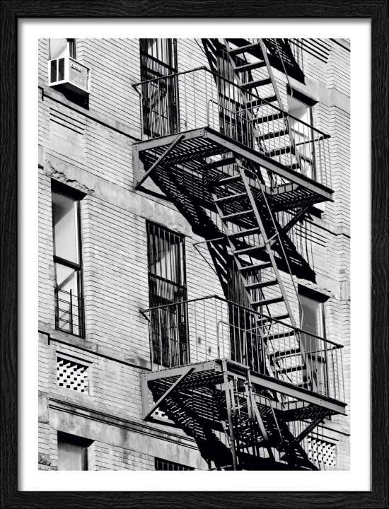 ProArt Framed-Art Slim Scandic 33x43cm Window View II ProArt Framed-Art Slim Scandic 33x43cm Window View II, Gebäude, Treppe, Handlauf, Backstein, Spirale
