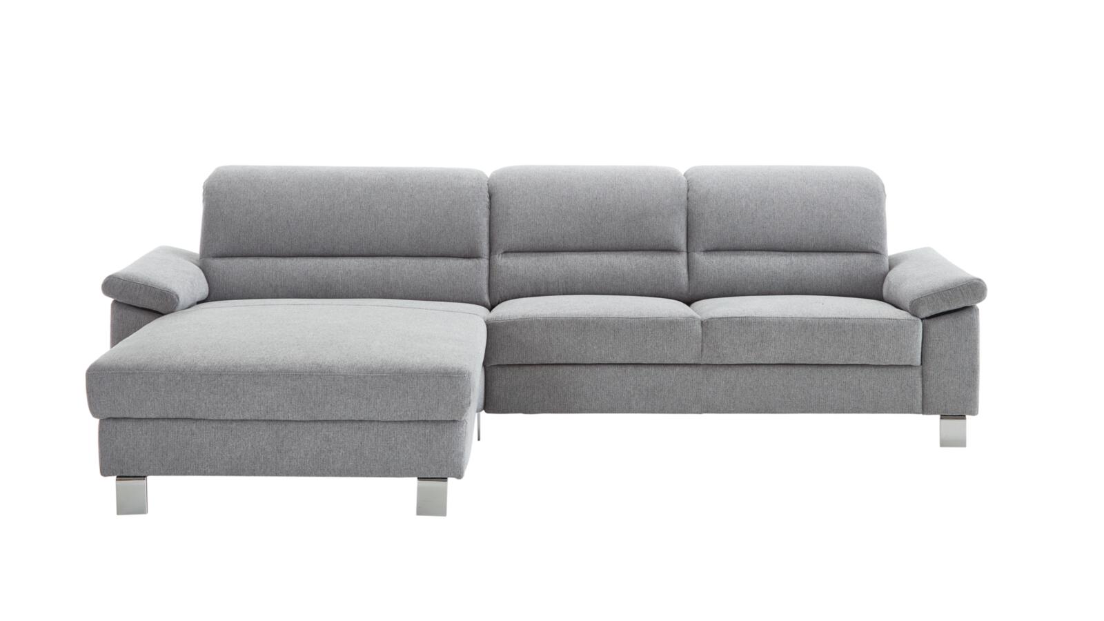 Dietsch Polsterecke ENJOY SELECT ca.185x305cm in Stoff Mito platin Dietsch Polsterecke ENJOY SELECT ca.185x305cm in Stoff Mito platin, Wohnzimmersofa, Ecksofa, Grau, Stoffbezug, Metallfüße