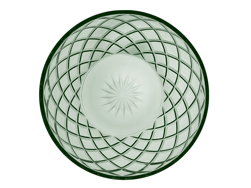 Lyngby Glas Salatschüssel 24 cm in Farbe grün
