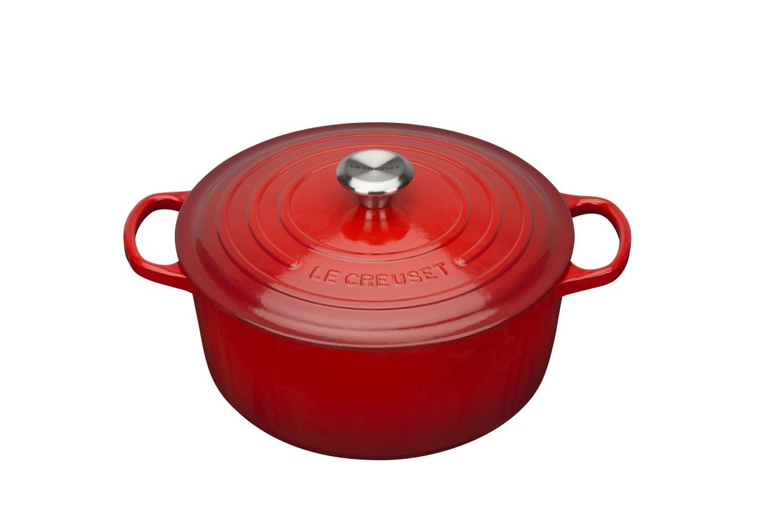 Le Creuset Bräter Sig 18cm in Farbe Kirschrot Le Creuset Bräter Ø ca. 18cm Kirschrot Rund