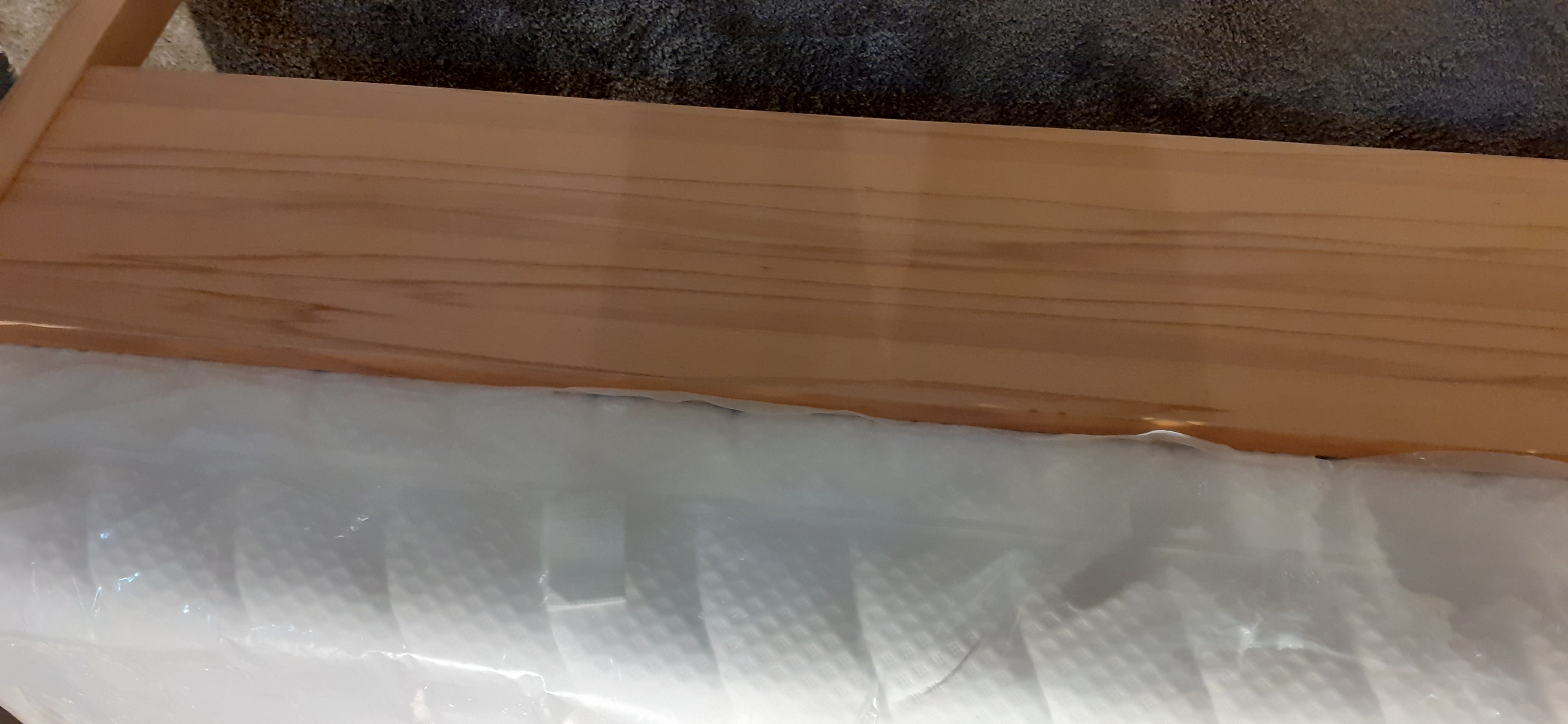 Taschenfederkernmatratze  in Bezug Standard, Holzbretter, Holzlatte, Holzmaserung, Braun, Latten