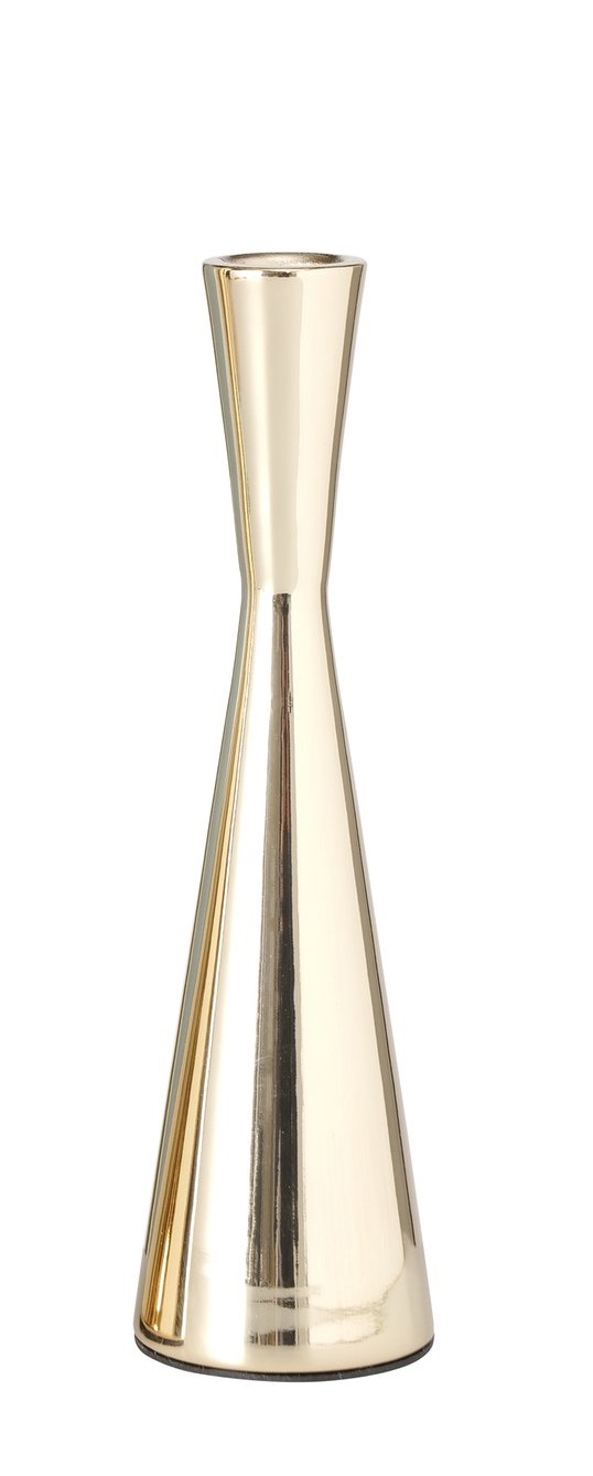 Boltze Kerzenleuchter Cone ca. 23cm in Farbe Aluminium gold