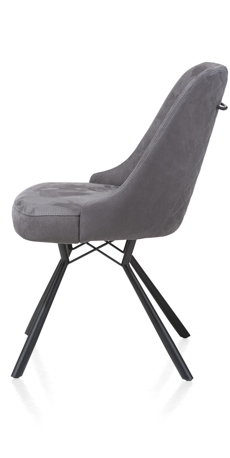 Habufa Stuhl Eefje, ca. 54 x 89 x 63 cm in Stoff Kibo anthrazit mit Griff
