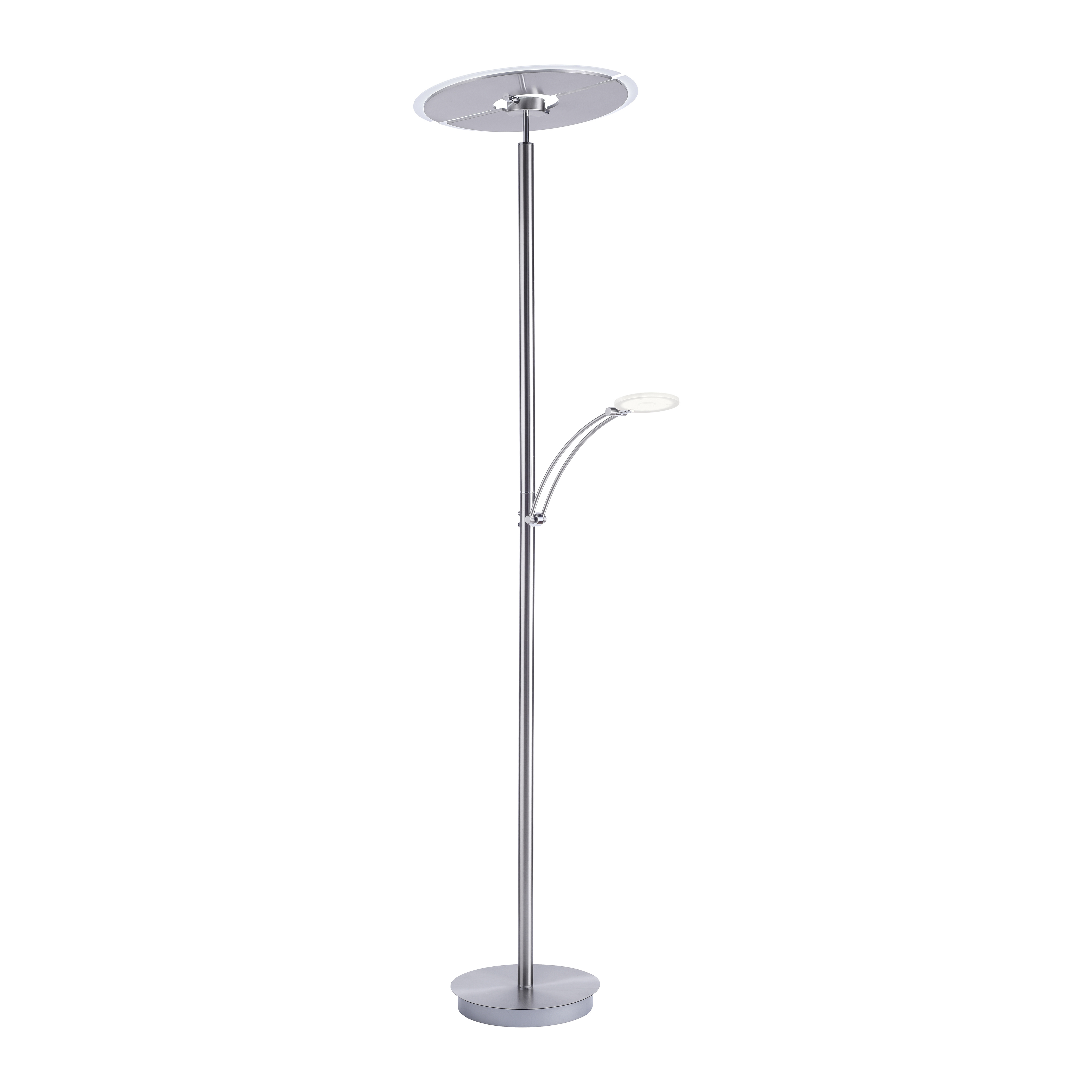 Paul Neuhaus LED-Stehleuchte ARTUR 2-flammig in Farbe stahl, Stehleuchte, LED, Stahl, Filament-Lampe, Leselampe