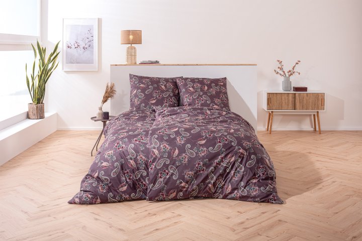 Bettwäsche-Set ca. 135x200cm in Mauve