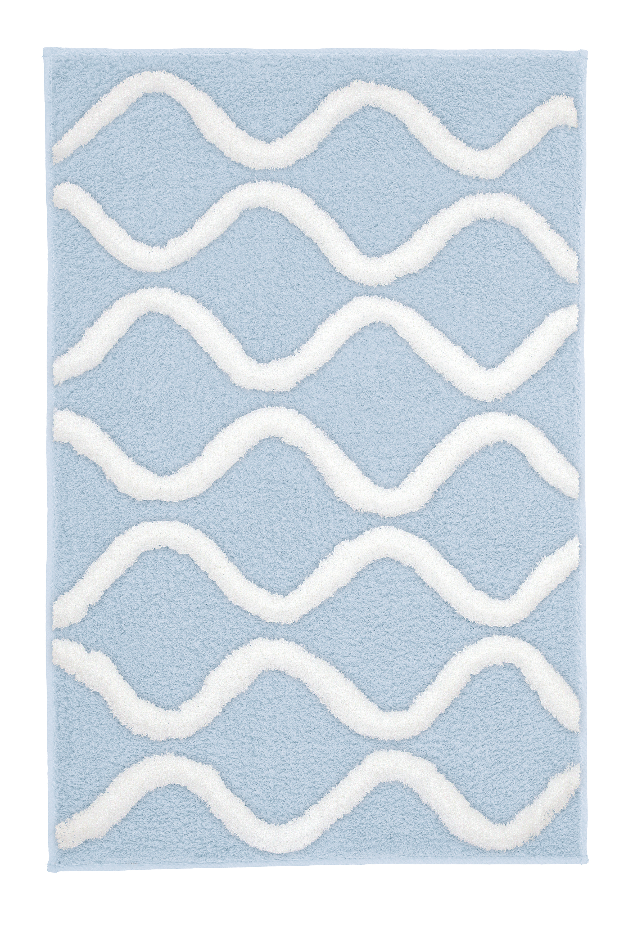 Kleine Wolke Badteppich PIANA ca. 70x120cm in Farbe Stahlblau