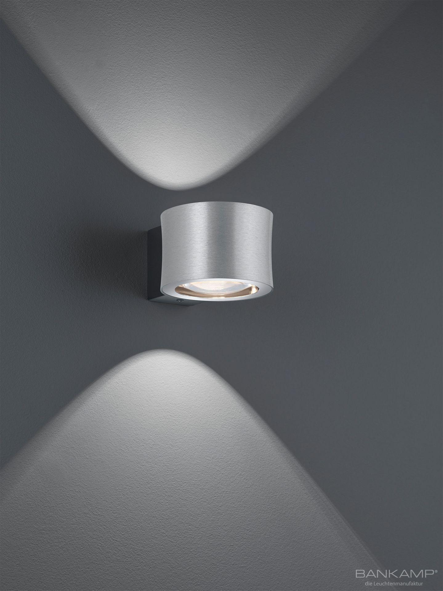 LED-Wandleuchte IMPULSE in Nickel matt/Absatz Chrom