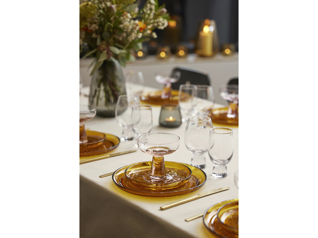 BITZ Glasteller 25 cm in Farbe amber