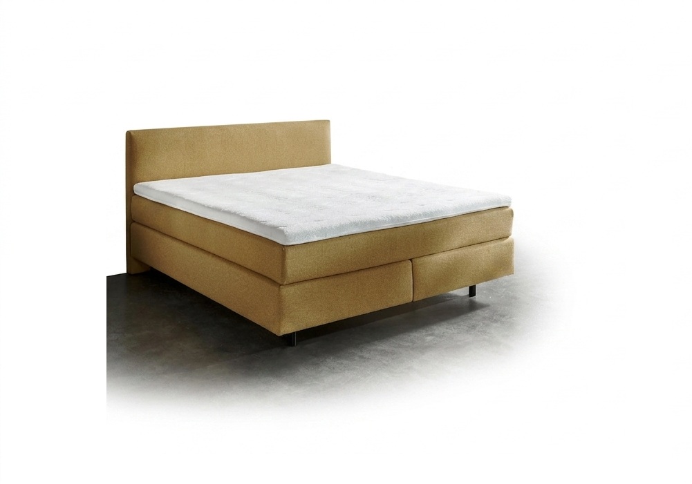 Modulmaster Boxspringbett OC-BX23163 Gelb, bettenrahmen, bettover, boxspring, stoffbett, honigbraun