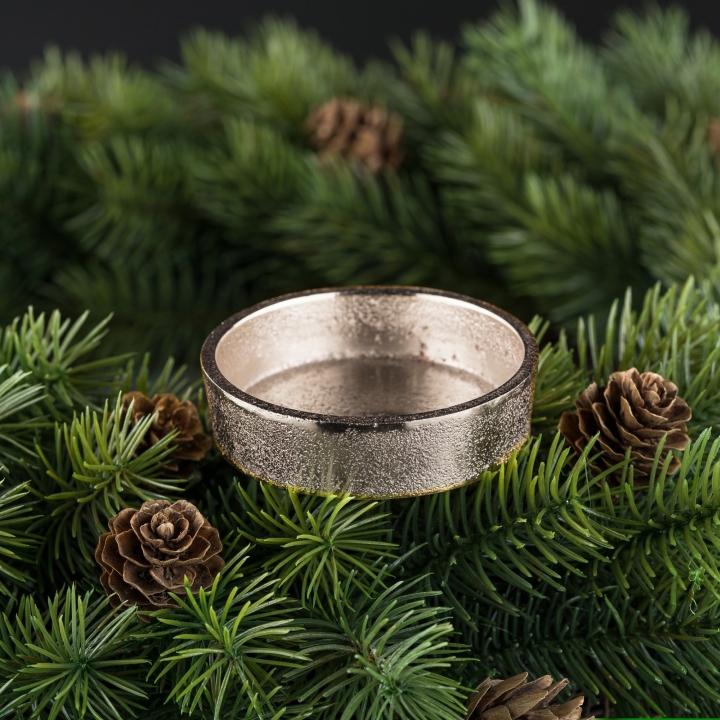 Gasper Aluminium Kerzenhalter mit Pin in Farbe Silber, Baum, Konifer, Rose, Zubehör, Klebeband