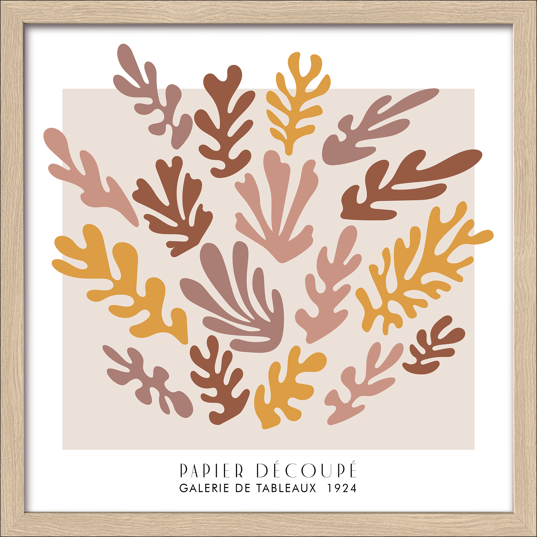ProArt Framed-Art Slim Scandic 33x33cm Alternate Leaves II
