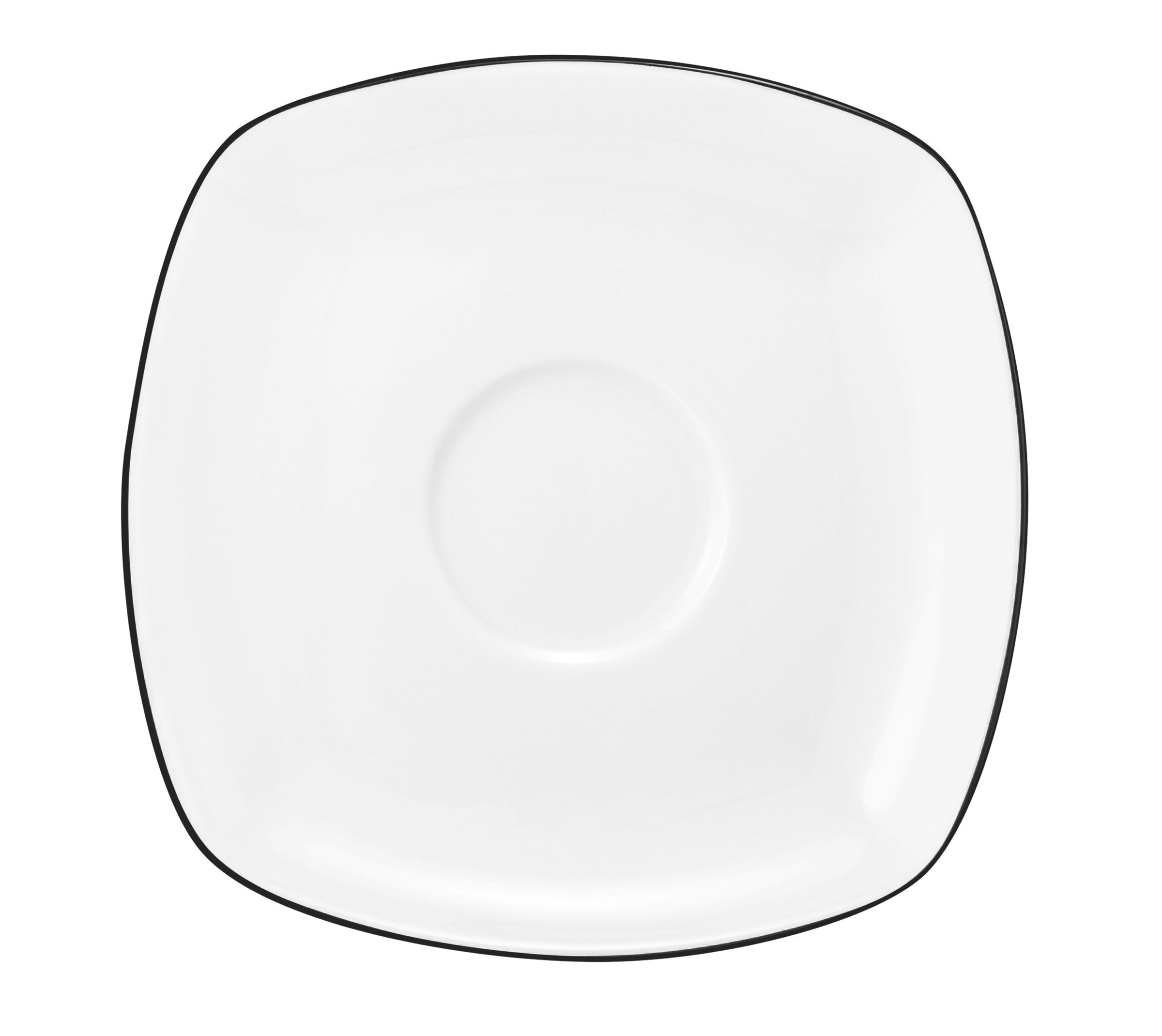 Seltmann Weiden Kombi-Untertasse eckig 14,5 cm Lido 10826 Black Line 