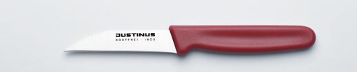 Küchenmesser geb., 7cm Fine Cut roter Griff