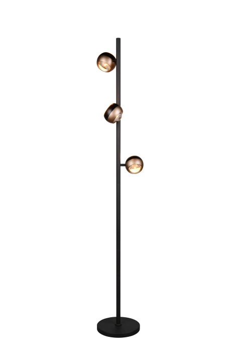 Trio Select LED-Stehleuchte ORBIT 3-flammig in Farbe schwarz matt