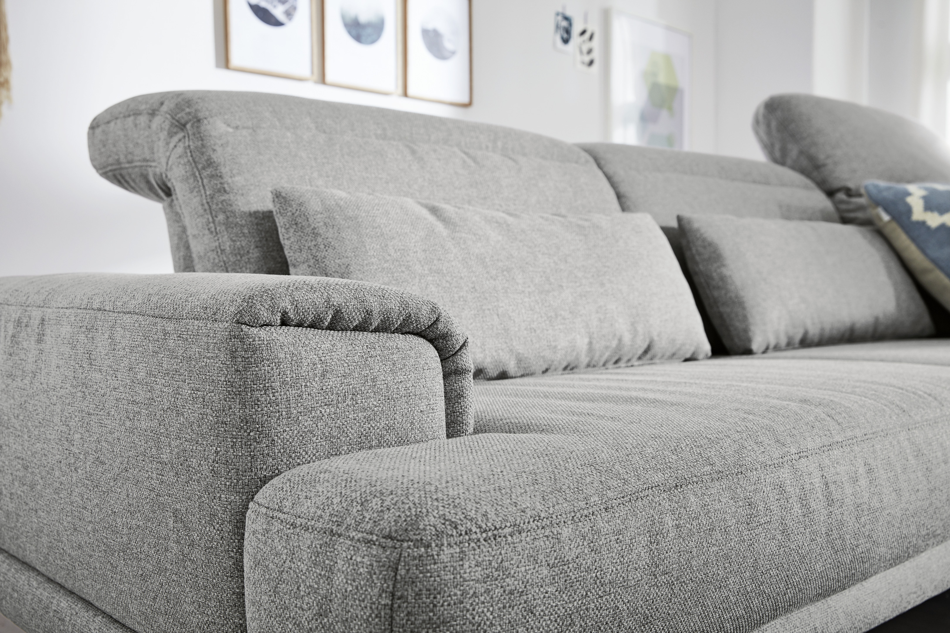 Musterring Polsterecke MR 4580 in Stoff Mono light grey