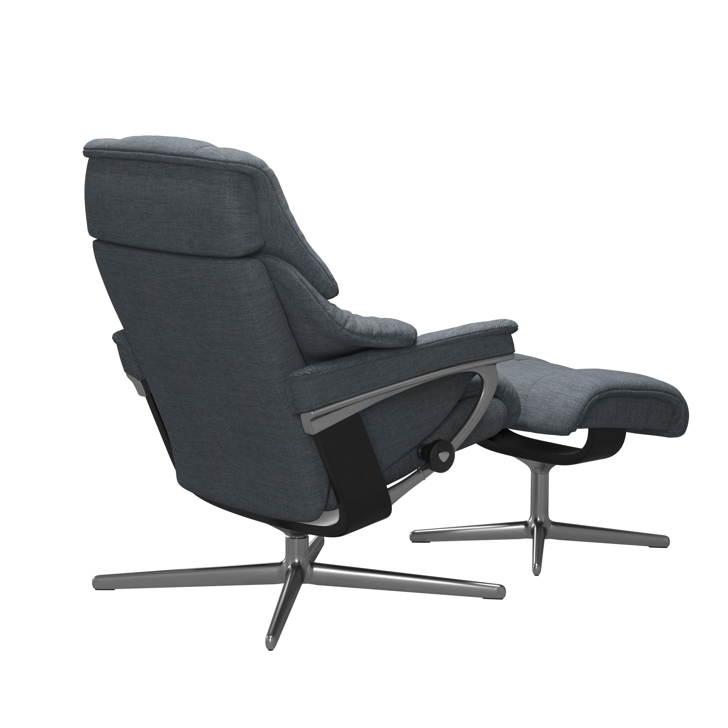 Stressless Sessel mit Hocker Reno Cross (M) in Stoff Daisy blue Stressless Sessel mit Hocker Reno Cross (M) in Stoff Daisy blue