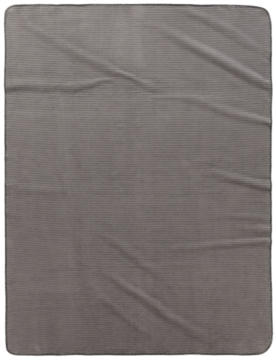 Biederlack Decke ca. 150x200cm in Farbe Feel Cord Dark, Kissen, Decke, Matte, Grau, Textil