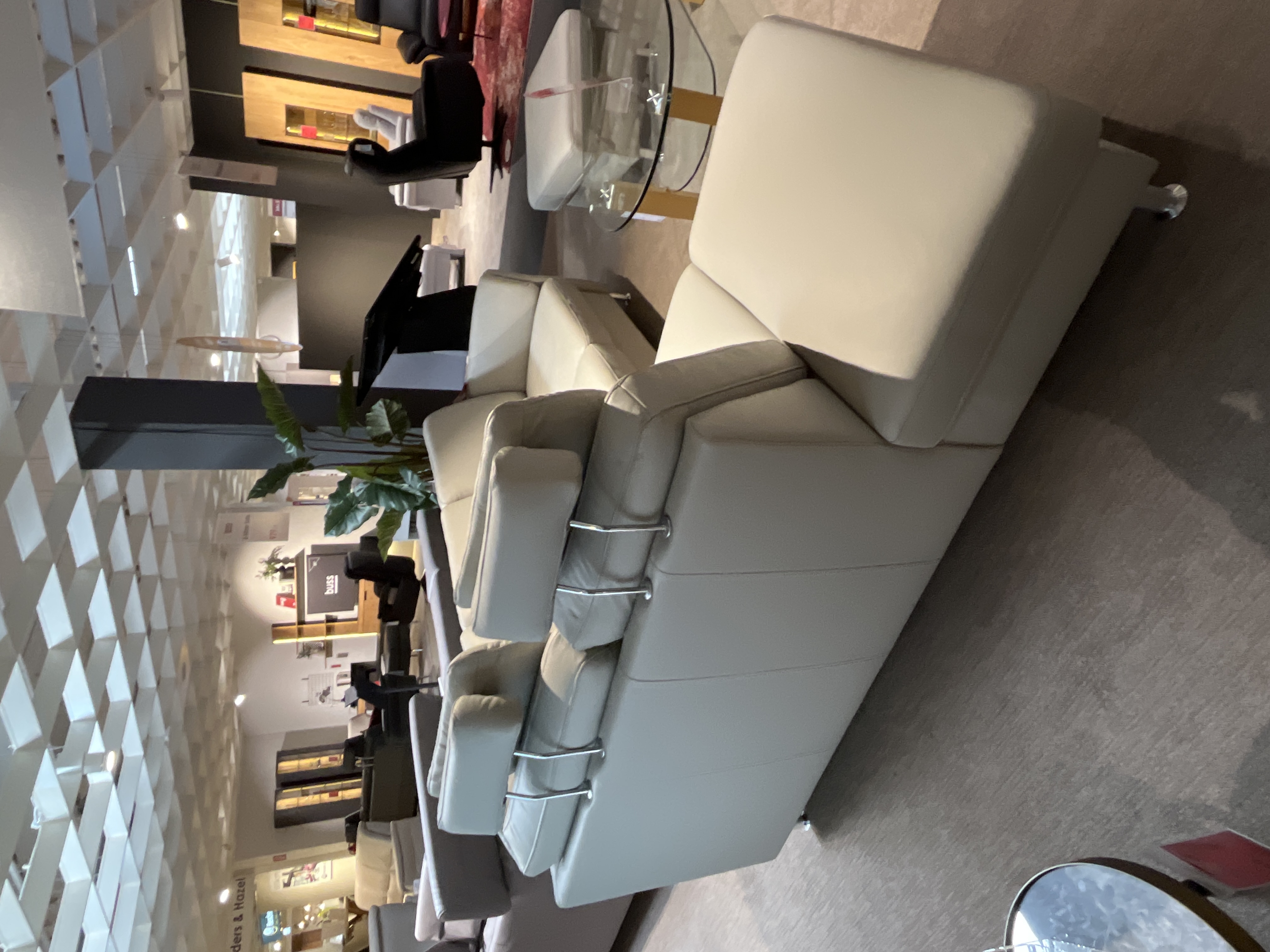 Polsterrundecke in mint, Sofa, Wohnzimmer, Ledersofa, Beige, Großes Sofa