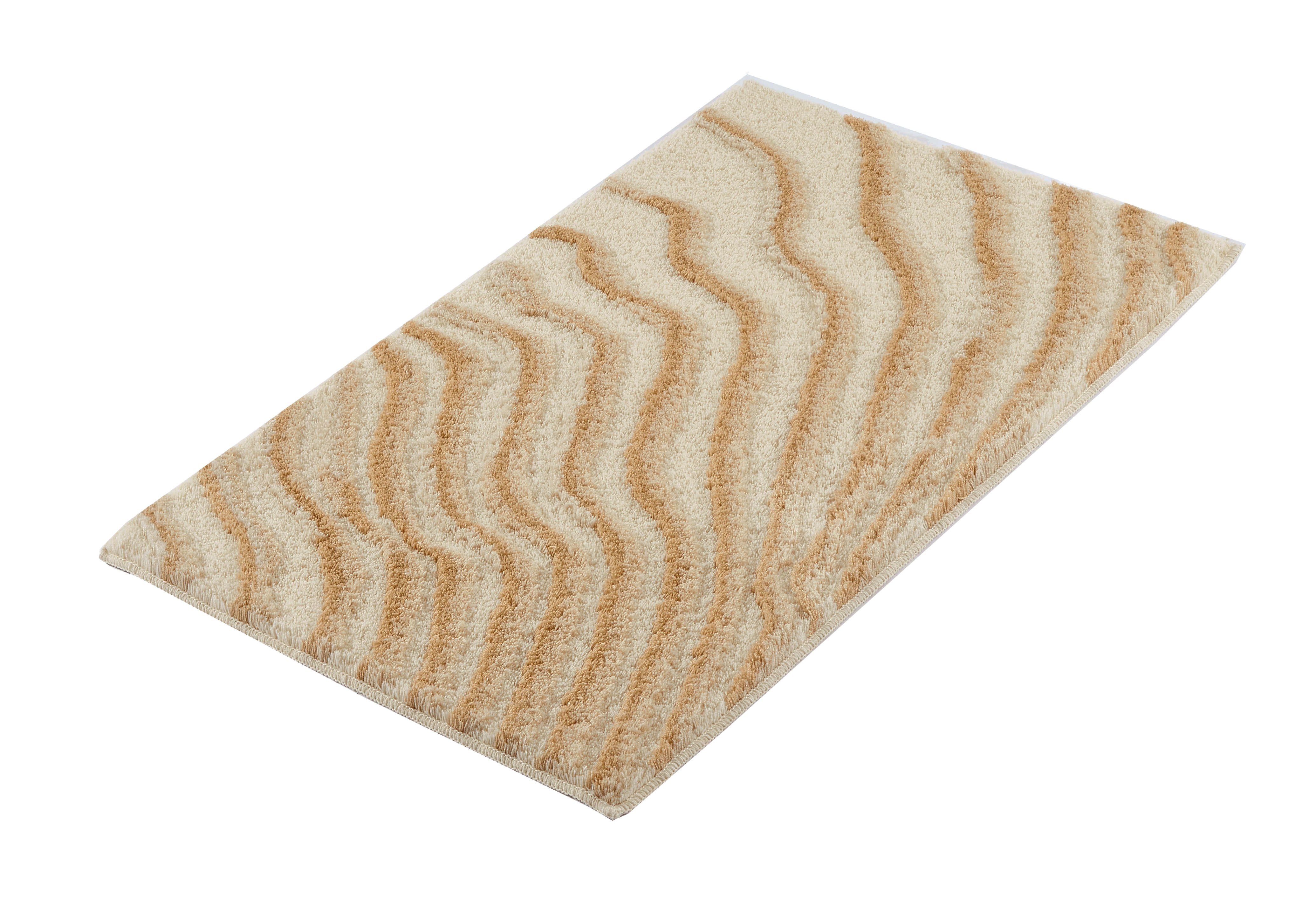 Kleine Wolke Badteppich TERRACE ca. 60x100cm in Farbe Sandbeige