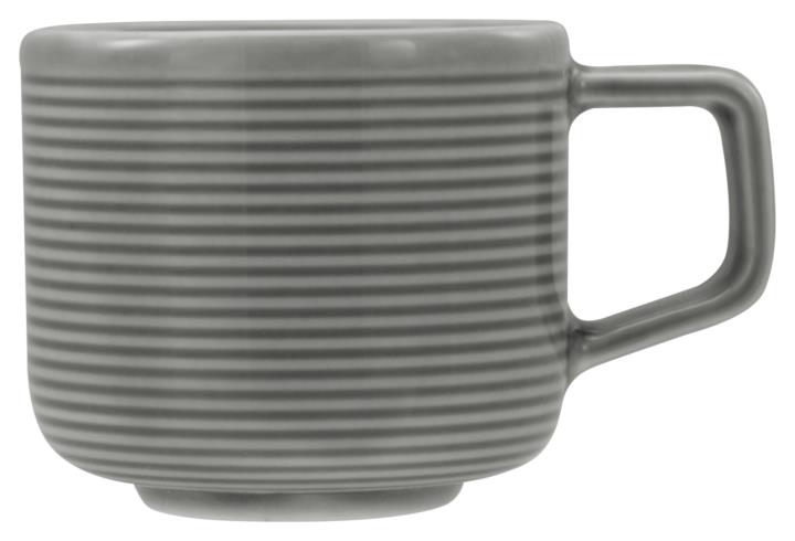 Creatable Espressoobere 10 cl Session in Farbe Grau, Tasse, Becher, Keramik, Rilleneffekt, Graue Farbe