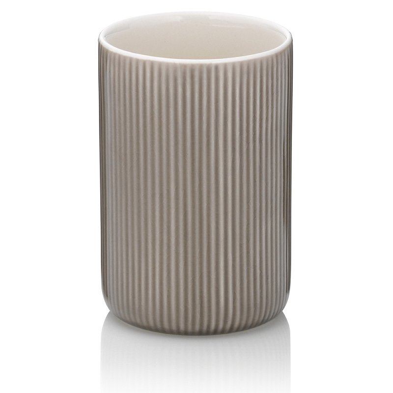 Keck & Lang Becher in Keramik steingrau