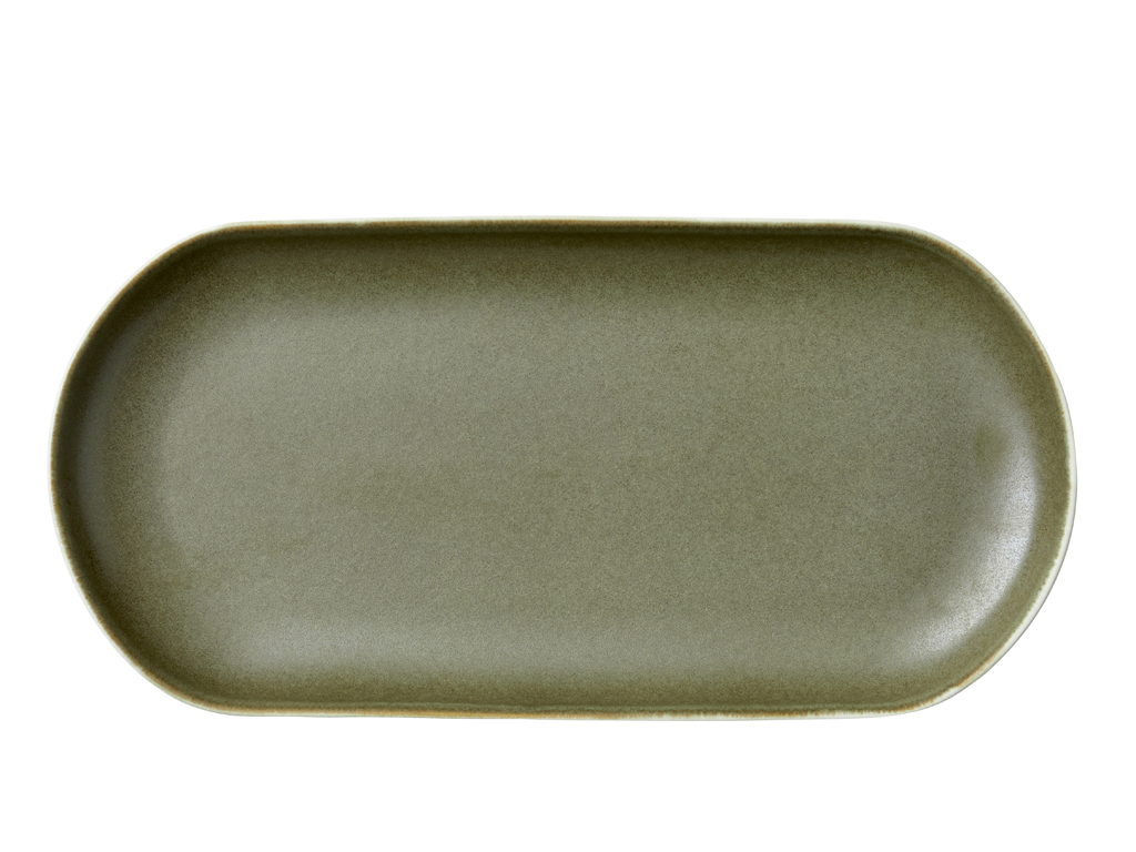 F&H Servierschale STUDIO ROUND NORTH in Farbe Matte white/Matte moss