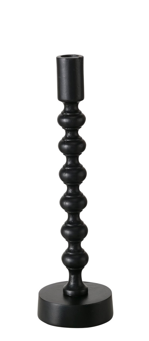 Boltze Kerzenleuchter Klisko ca. 31cm in Farbe Aluminium schwarz