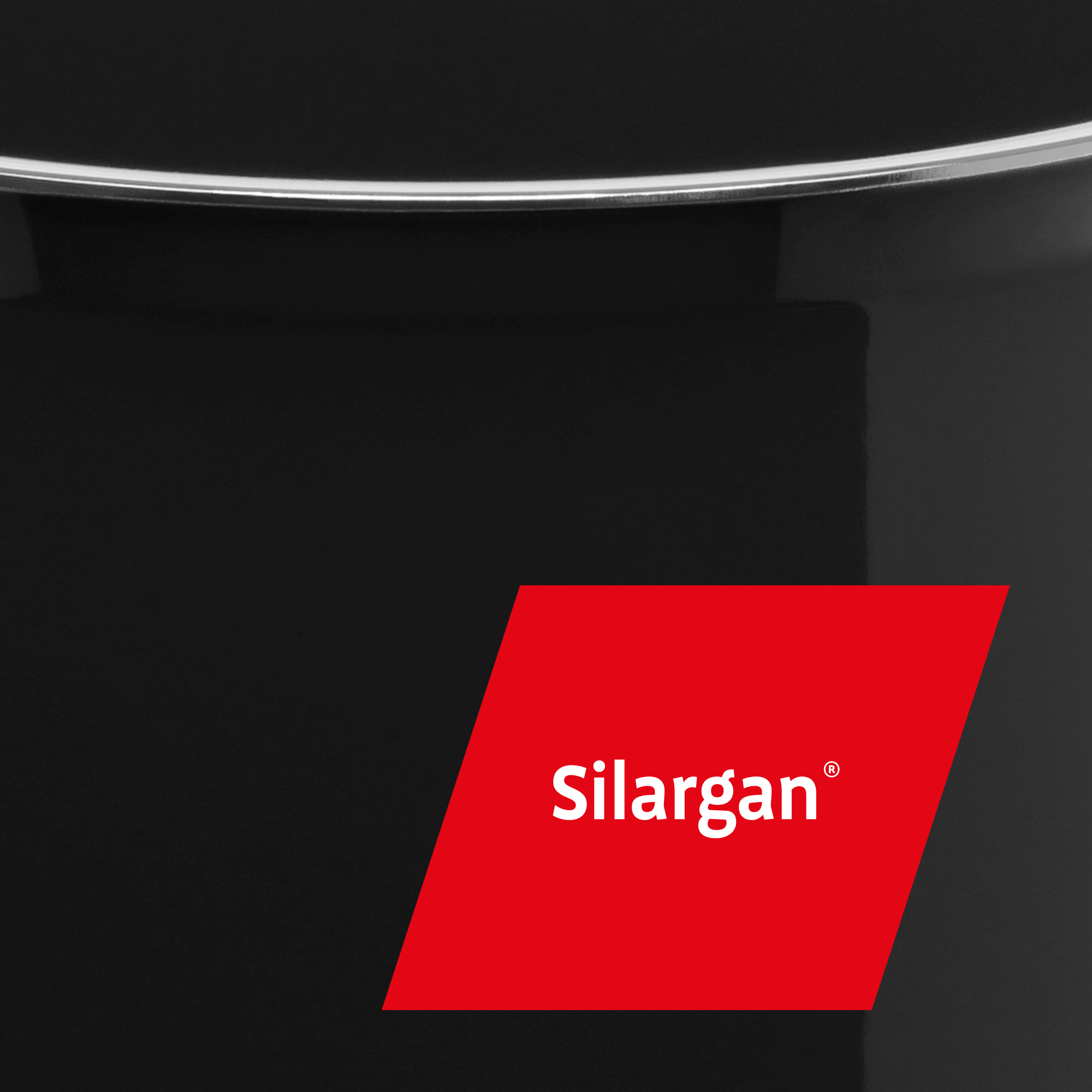 SILIT Silargan® Modesto Topf-Set 4-teilig, Black in schwarz SILIT Silargan® Modesto Topf-Set 4-teilig, Black in schwarz, schwarz, rot, logo, rechteck, metallische Kante
