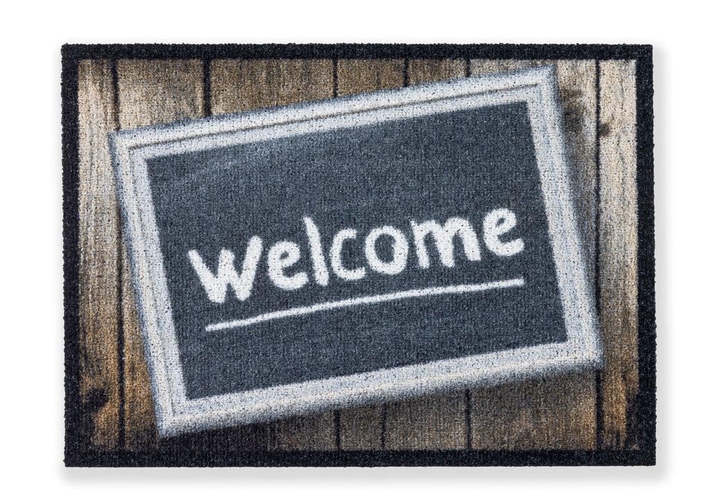 Golze & Söhne Schmutzfangmatte Deco Brush ca. 50x70cm in Farbe Welcome Schild Golze & Söhne Schmutzfangmatte Deco Brush ca. 50x70cm in Farbe Welcome Schild, Willkommensmatte, Türmatte, Willkommen-Schiefertafel, Wohnungsneu, Eingang