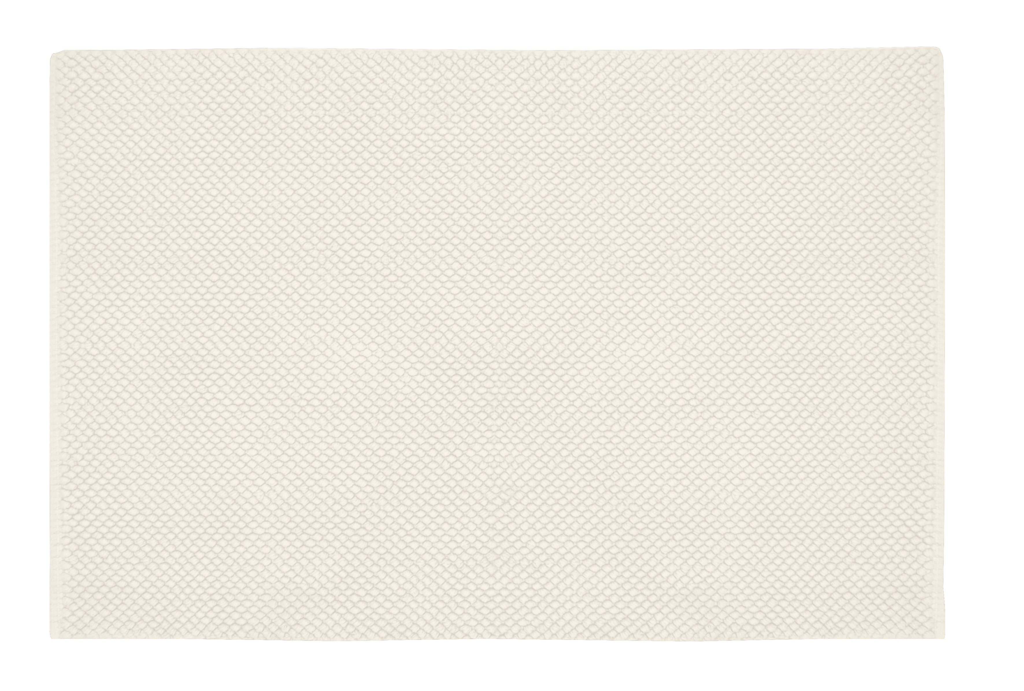 Kleine Wolke Badteppich PUNTO ca. 70x120cm in Farbe Weiß, Canvas, Textile, Textured, Beige, Patterned