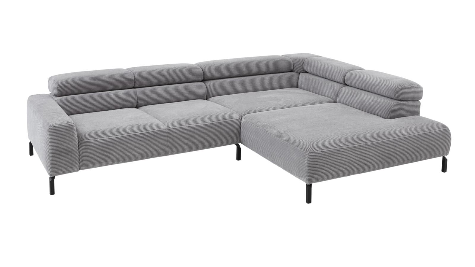 Polsterecke Spring ca. 276x219 Grau Polsterecke SPRING ca. 276x219cm in Stoff Cord grey, Couch, Mobiliar