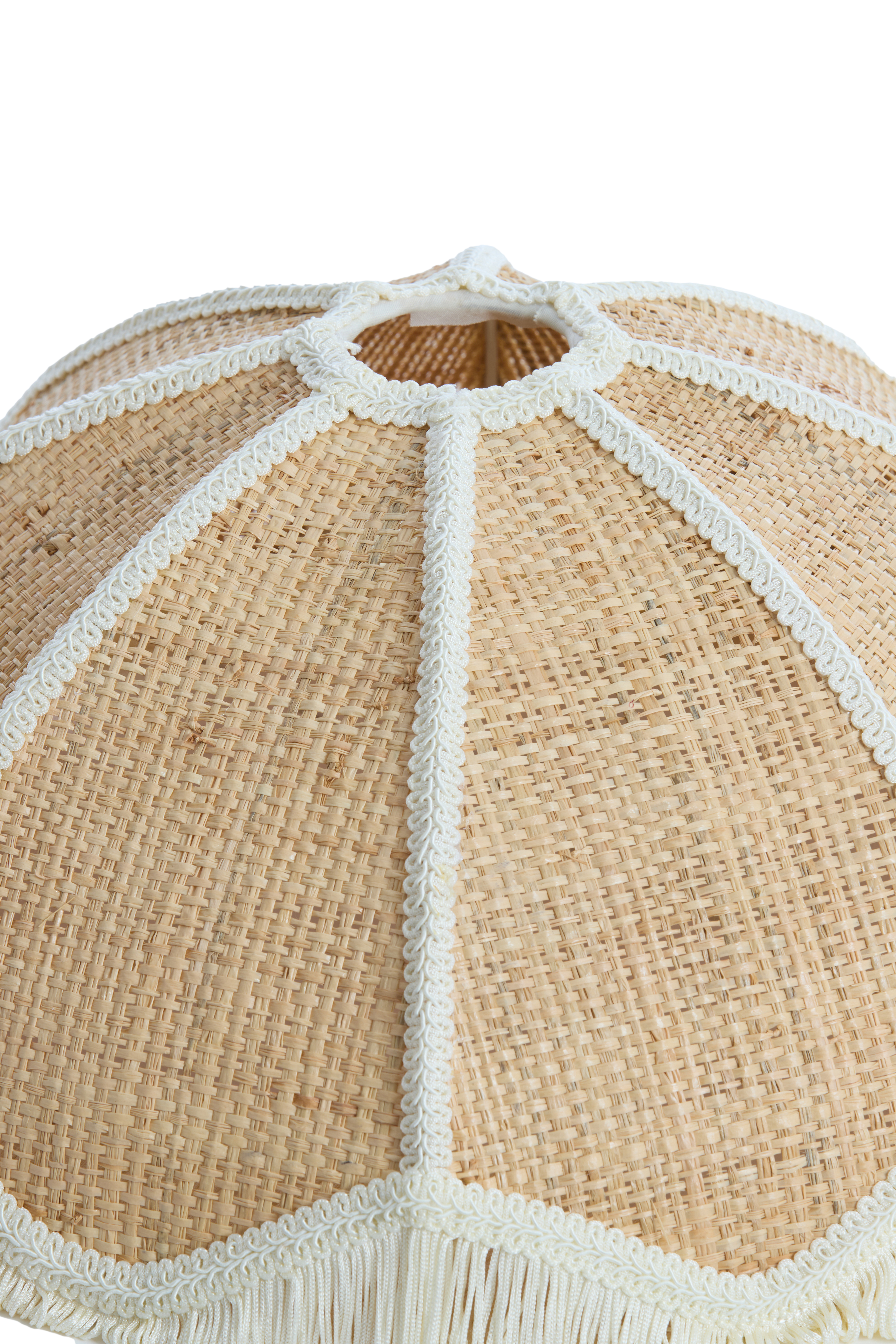 Lampenschirm Durchm. 45x35,5cm in Raffia natural+cream