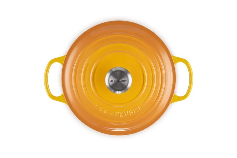 Le Creuset Bräter Sig ca. 24cm in Nectar, Topf, Kochtopf, Gusseisen, Orange, Antihaft